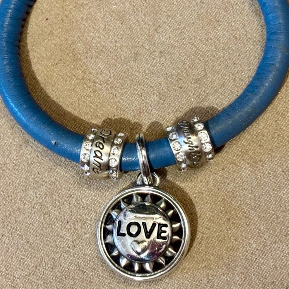 🆕 Brighton 2023 Charm in Silver-gold Sun, moon, & star Engraved with Love NWOT - Picture 5 of 5